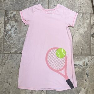 Size Large (4T-5T) Mudpie Pink Tennis Racket Dress